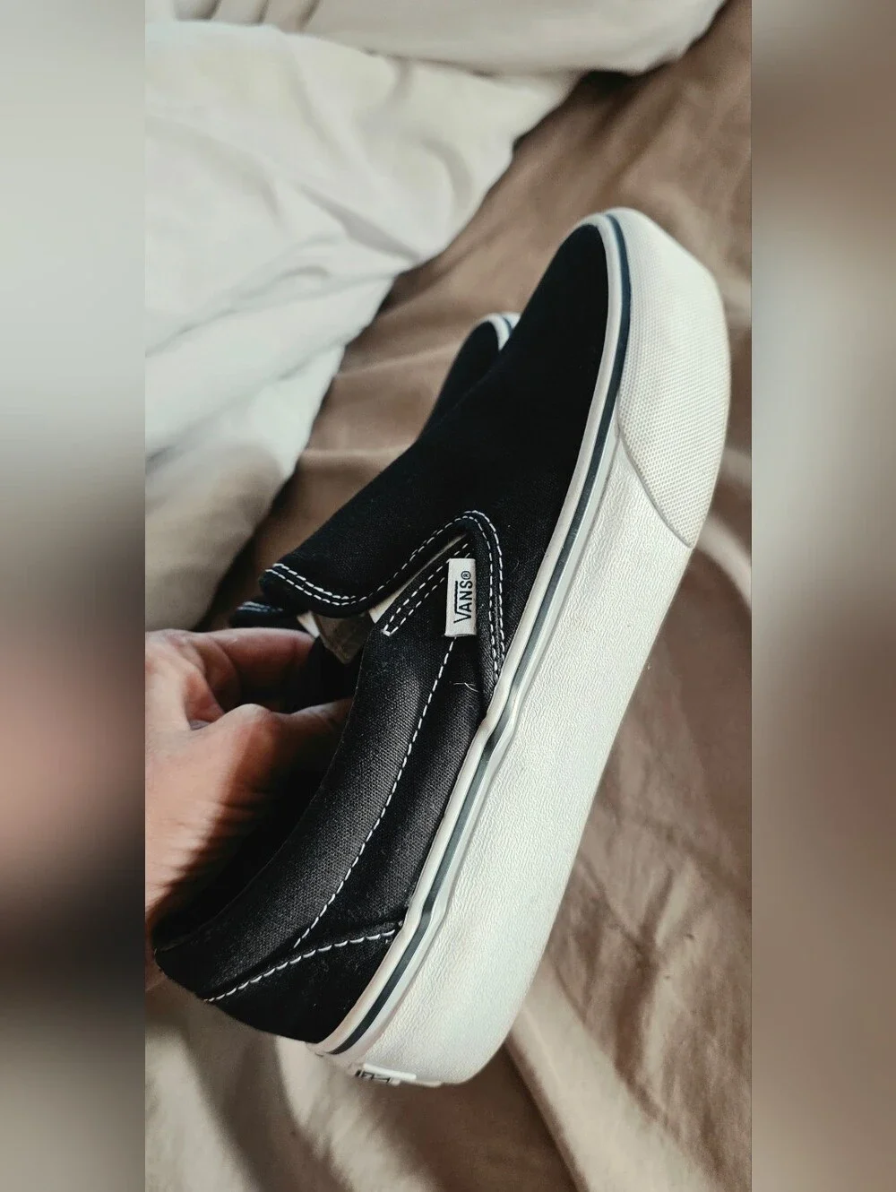 Vans Classic Slip-On Platform black 8.5 women 7 men